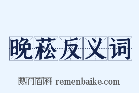 晚菘反义词是什么意思的图片